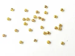 100 perles en métal dorées - 2,4 mm