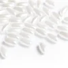 50 perles en plastique - forme riz - imitation perle de culture - 8x4 mm