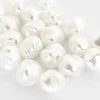 20 perles en plastique imitation perles de culture - forme irrégulière - 10 x 8,5 mm