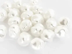 20 perles en plastique imitation perles de culture - forme irrégulière - 10 x 8,5 mm