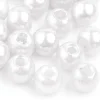 100 perles en plastique imitation perles de culture - 6 mm