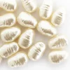20 perles en plastique imitation perles de culture - forme irrégulière - 15 x 11 mm
