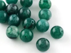 50 perles en plastique imitation pierres naturelles - multicolore - 8 mm