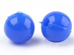 100 perles en plastique rondes 6 mm - bleu foncé