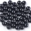 100 perles en plastique rondes 6 mm - noir