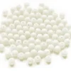 100 perles en plastique rondes 6 mm - blanc