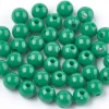 100 perles en plastique rondes 6 mm - vert sapin