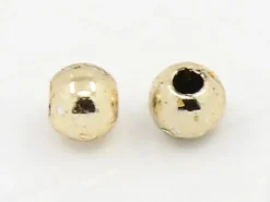 100 perles en plastique rondes - 6 mm - doré