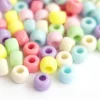 100 perles en plastiques pour enfants - Pastel - 9x6 mm