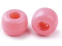 100 perles en plastiques pour enfants - Pastel - 9x6 mm