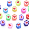 20 perles en pâte polymère - Cœur pop - 10 mm