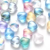 20 perles en verre - petits coeurs couleur variées - 6 mm