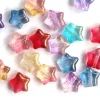 20 perles en verre - étoile couleur variées - 8 mm