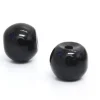 50 perles en verre rondes 4 mm - noir