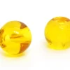 50 perles en verre rondes 4 mm - ambre