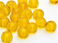 50 perles en verre rondes 4 mm - ambre
