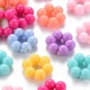 20 perles fleurs boules opaques - Pastel