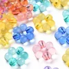 20 perles fleurs boules transparentes - Multicolore