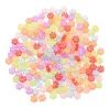 20 perles fleurs et sourire en résine - Multicolore