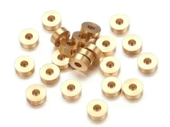 20 perles heishi - intercalaires en laiton doré - 6x2 mm