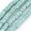 100 perles heishi naturelles 4 mm - turquoise