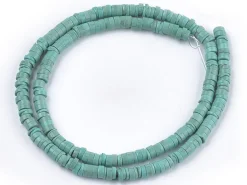 100 perles heishi naturelles 4 mm - turquoise
