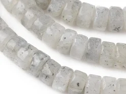 100 perles heishi naturelles 4 mm - labradorite