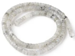 100 perles heishi naturelles 4 mm - labradorite