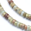 100 perles heishi naturelles 4 mm - jaspe aquaterra