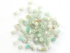 100 perles heishi naturelles 4 mm - amazonite