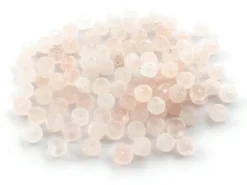 100 perles heishi naturelles 4 mm - quartz rose