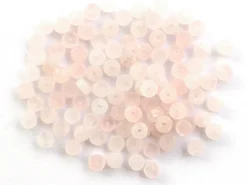 100 perles heishi naturelles 4 mm - quartz rose