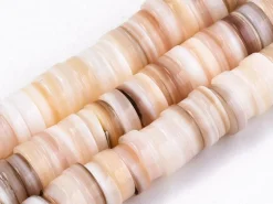 10 perles heishi rondes - Coquillage naturel