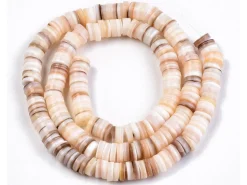 10 perles heishi rondes - Coquillage naturel