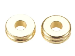 10 perles intercalaires - doré à l'or fin 24k - 6 x 2 mm