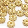 20 perles intercalaires à petites boules dorées - 6,5 mm