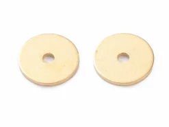 20 perles intercalaires heishi - Doré à l'or fin 18k - 6 x 0,5 mm