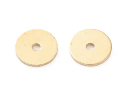 20 perles intercalaires heishi - Doré à l'or fin 18k - 6 x 0,5 mm