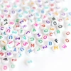 200 perles lettres alphabet rondes multicolores