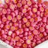 200 perles lettres dorées – Rose Indien