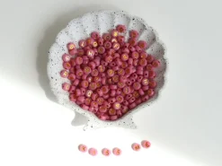 200 perles lettres dorées – Rose Indien