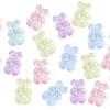 20 perles nounours/ourson acryliques - couleurs variées - 18 x 12 mm