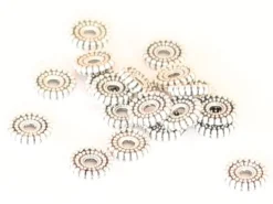 20 perles rondelles ethniques argentées - intercalaires heishi - argent foncé 9 mm
