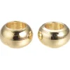10 perles rondelles intercalaires - doré à l'or fin 18k - 5 x 3 mm