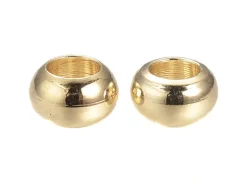 10 perles rondelles intercalaires - doré à l'or fin 18k - 5 x 3 mm