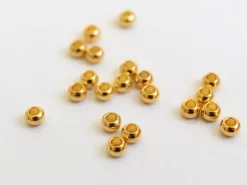 20 perles rondelles intercalaires rondes couleur doré - 3x2 mm