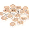 20 perles rondelles plates arrondies en acier innoxydable - argenté 6x1 mm