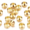 20 perles rondelles toupies ciselées en laiton doré - 4 mm