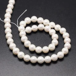 20 perles rondes effet culture - 6 mm