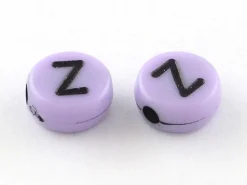 200 perles rondes en plastique - lettres alphabet - couleurs pastel